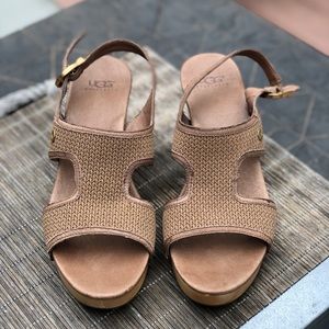 😱PRICE DROP 😱Ugg Wooden Heel Leather Shoes